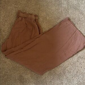 Zara Wide Leg Pants in Brown